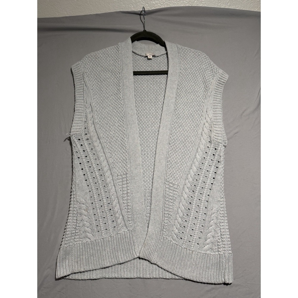 GAP grey‎ knit crochet sleeveless vest, women's medium/large